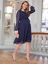 Imetysmekko Gracelyn navy dot