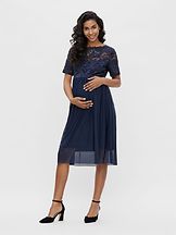 Äitiysmekko Mivana 2/4 Mesh Navy Blazer