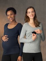 Imetyspaita pitkähihainen Laina 2-pack Navy / Grey