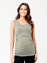 Imetystoppi Mini Stripe Khaki-valk.