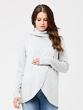 Imetysneule Cowl Neck Silver Marle