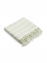 Iso rantapyyhe Mona Stripe Creme / Dusty mint
