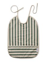 Ruokalappu Lai bib Stripe Green/sandy/blue