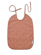 Ruokalappu Lai bib Classic dot Tuscany Rose