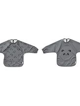 Ruokalappuessu Merle 2-pack Panda Stone Grey