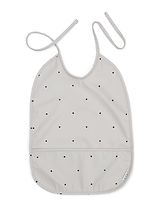 Ruokalappu Lai bib Classic Dot dumbo grey