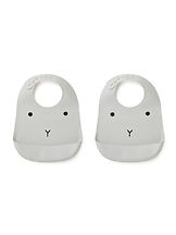 Ruokalappu Tilda Rabbit Dumbo Grey 2-pack