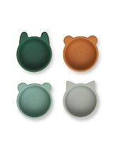 Silikoninen kulho Malene 4-pack Green multi mix
