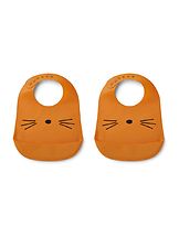 Ruokalappu Tilda Cat Mustard 2-pack