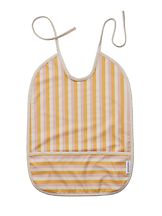 Ruokalappu Lai bib Stripe peach/sandy/yellow