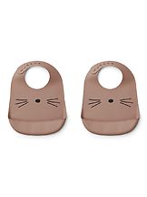 Ruokalappu Tilda Cat Dark Rose 2-pack
