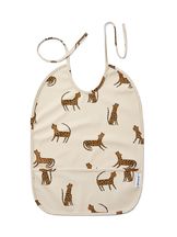 Ruokalappu Lai bib Leopard Sandy