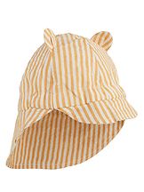 Vauvan hellehattu Gorm Stripe Mustard / White