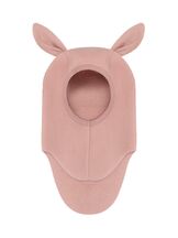 Kypärämyssy Balaclava bunny ears wool fleece Rose