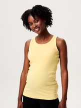 Äitiystoppi Kaysa Rib tanktop Pale Banana