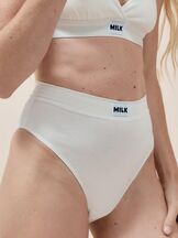 Alushousut High Brief White