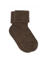 Vauvan sukat Wool Rib Brown Melange