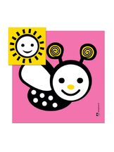 Katselukortti laminoitu Perhonen ja Aurinko