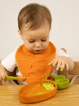 Cathy The Carrot lautanen ja lusikka setti 6kk+