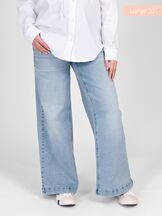 Äitiysfarkut Jill Wide Leg Light Wash 32" lahje