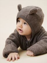Vauvan haalari villafleece Pram suit ears Brown