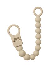 Tuttinauha Pacifier Clip Beaded silicone Vanilla