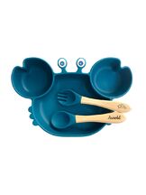 Vauvan lautanen & aterimet setti Rapu Dark blue