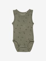 Vauvan body hihaton merino / silk Green