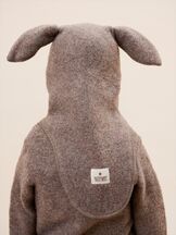 Kypärämyssy Balaclava bunny ears wool fleece Brown