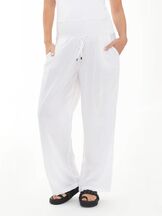 Äitiyshousut Indi Wide leg White