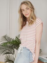 Imetys t-paita Lionel dusty pink / white