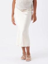 Äitiyshame Crystal Satin Skirt Oyster