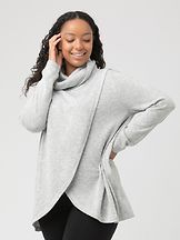 Imetysneule Cowl Neck Silver Marle