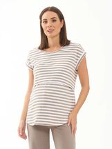 Imetys t-paita Lionel taupe / white