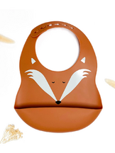 Ruokalappu silikonia Kettu Brown