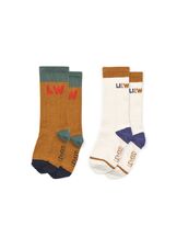 Vauvan sukat Annette 2-pack Creme / Golden caramel