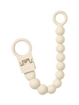 Tuttinauha Pacifier Clip Beaded silicone Ivory