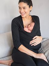 Ihokontaktipaita Winifrid 3/4 hihalla Musta