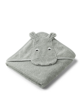 Vauvan pieni huppupyyhe Albert Hippo Dove Blue