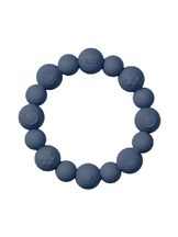 Purulelu Teething Ring Beaded Steel Blue