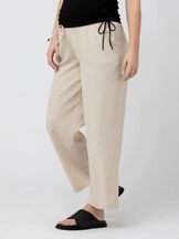 Äitiyshousut Indi Wide leg Natural